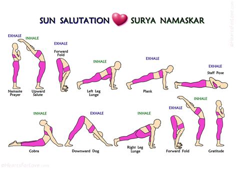 It is an excellent cardiovascular exercise that. The 12 Steps of Surya Namaskar or Sun Salutation, Yoga ...