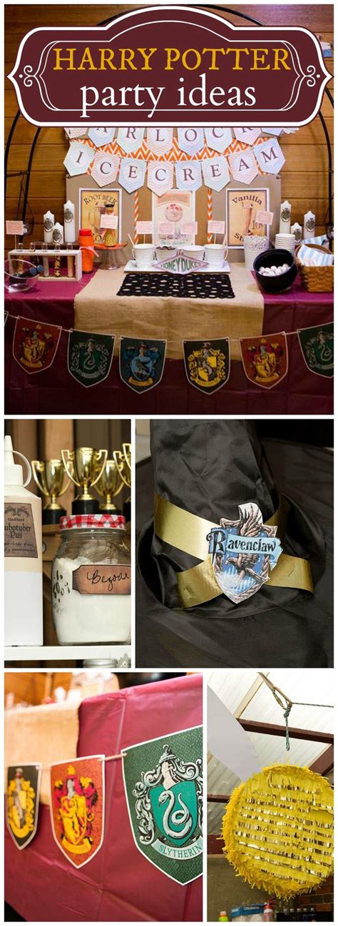 Find all kinds of great harry potter party ideas for decorations, printables, table settings and food that will turn your living room into the hogwarts great hall. 169 best Harry Potter Party Ideas images on Pinterest ...