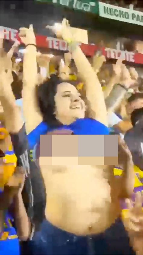 Frisky Fan Flashes Entire Soccer Stadium After Team Scores