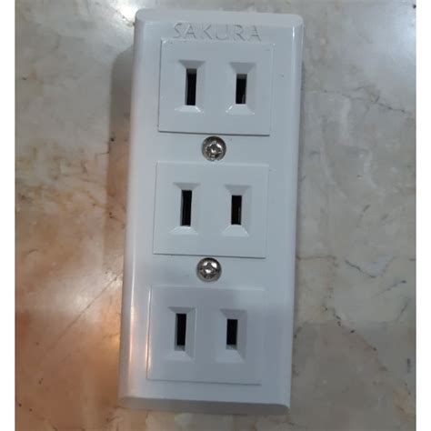 Convenience Surface Type 3 Gang Outlet Electrical | Shopee Philippines