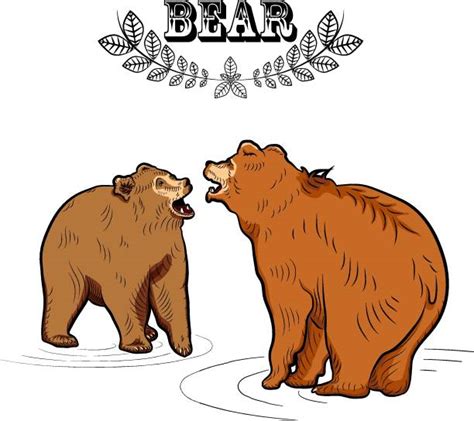 110 Growling Grizzly Bear Cartoon Illustrations Royalty Free Vector
