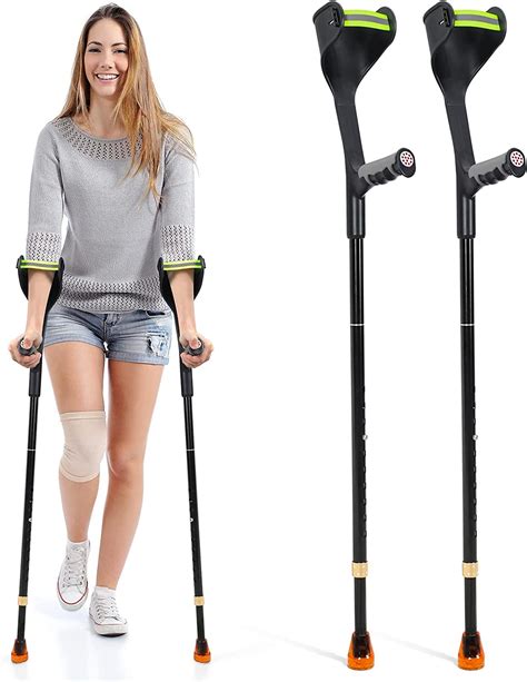 Elorgzem Forearm Crutches Adjustable Crutches For Adults Lightweight