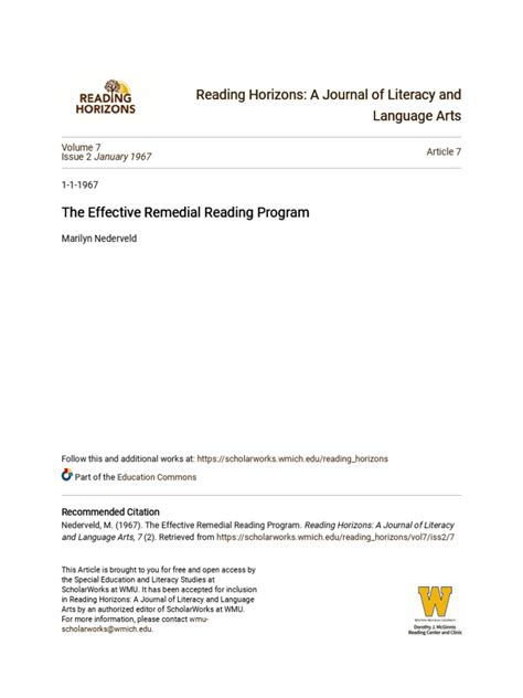 The Effective Remedial Reading Program Pdf