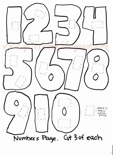Printable Number Coloring Pages 1 10