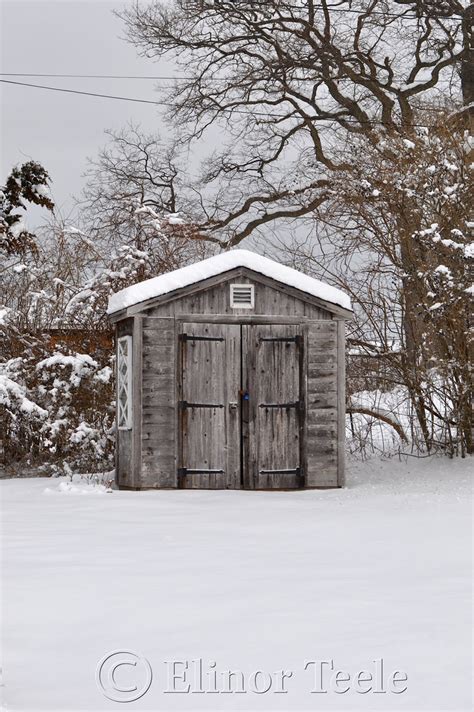 Shed In The Snow Annisquam Ma Squam Creative Services