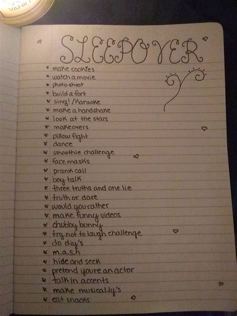 Ideas For Things To Do At A Sleepover Sleepoverideas