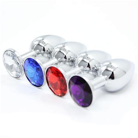 Stainless Steel With Crystal Jewelry Metal G Spot Stimulating Anal Toys