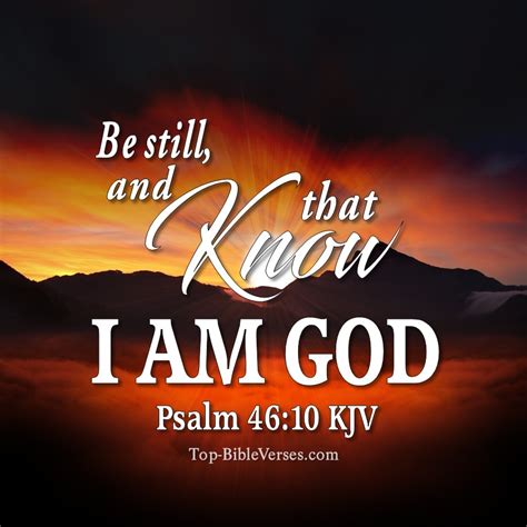 Psalm 4610 Kjv Images Be Still And Know That I Am God