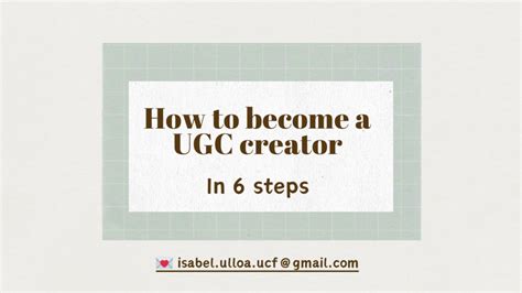 6 Steps To Become A Ugc Creator