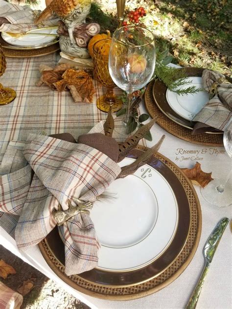 Elegant Fall Table Setting In The Woods Fall Table Settings Table
