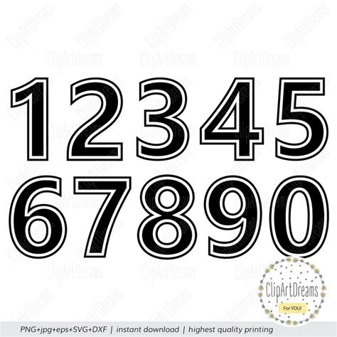 Pin On Fonts Numbers SVG ClipArtDreams