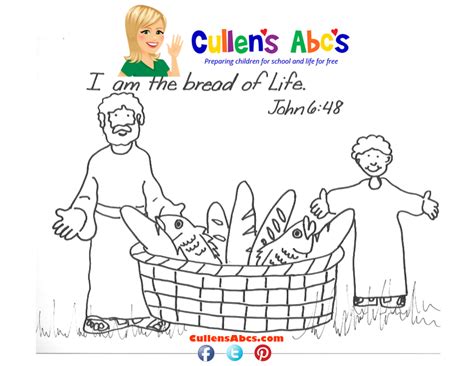 Bible Key Point Coloring Page | The Bread of Life | Free Children's Videos & Activities