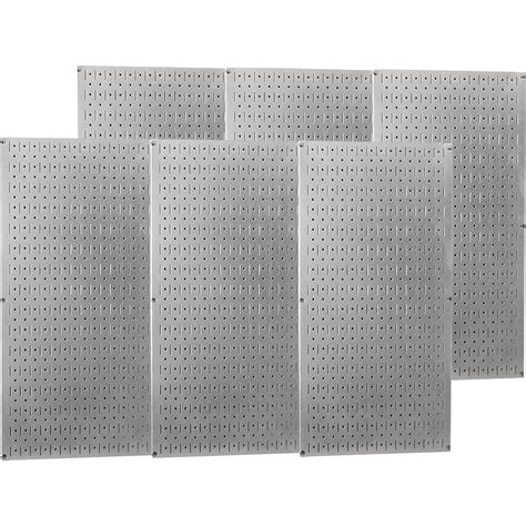 Wall Control Industrial Metal Pegboard — Galvanized Metal Six 16in X