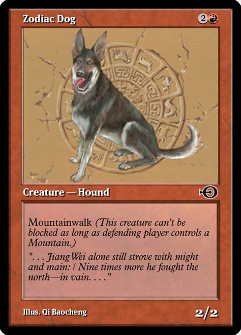 Magic the gathering dog cards. Zodiac Dog · Magic Online Promos (PRM) #35102 · Scryfall Magic: The Gathering Search