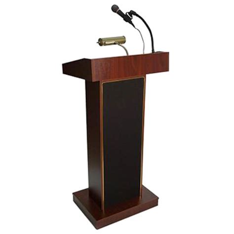 Wood Podium With Microphone Concept Party Rentals Nyc