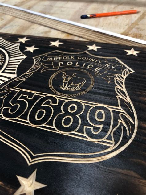 Suffolk County Police (BADGE) Thin Blue Line Flag