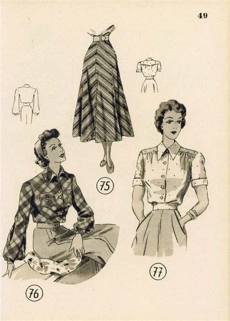 Lutterloh 1949 Book Models 75 77 Vintage Patterns Sewing Patterns