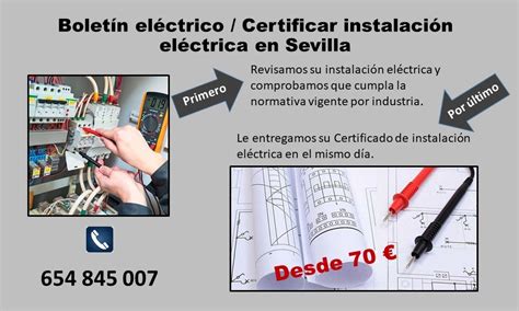 Boletín Eléctrico Sevilla desde Certificado Instalación CIE