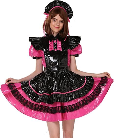 Gocebaby Sissy Girl Maid Multicolor Pink Black Pvc Lockable