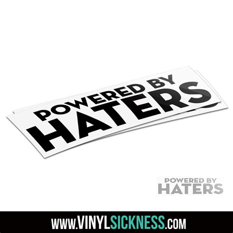 Powered By Haters• Jdm Funny Stickers Decals • Vs