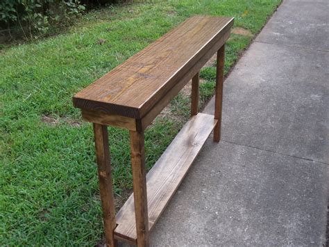 Rustic Console Table Extra Narrow Sofa Table Entryway Hallway