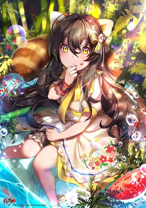 Anime Girl Black Hair Gold Eyes