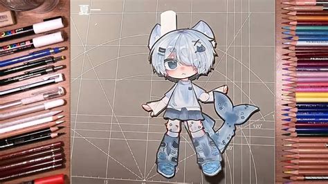 How To Make Paper Doll Gacha Club Diy Draw So Easy Anime Youtube