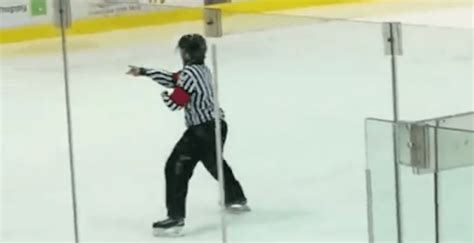Referee Busts Dance Moves On The Ice During Hockey Game In Bc Video Offside