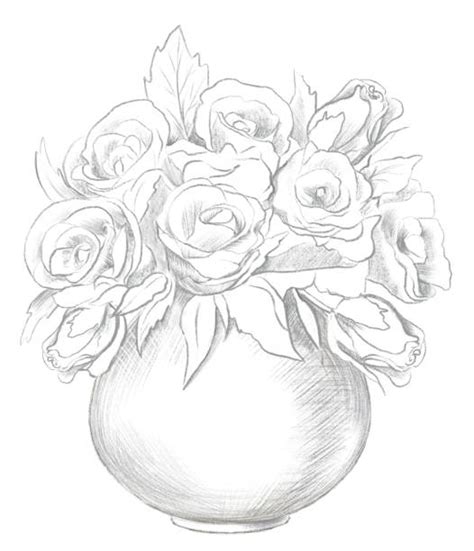 Check out our sketch flower vase selection for the very best in unique or custom, handmade pieces from our shops. Best Drawing Of Black And White Red Rose Illustrations ...