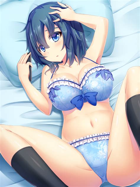 Wallpaper Hoshinomori Chiaki Gamers Anime Girls Panties Cleavage