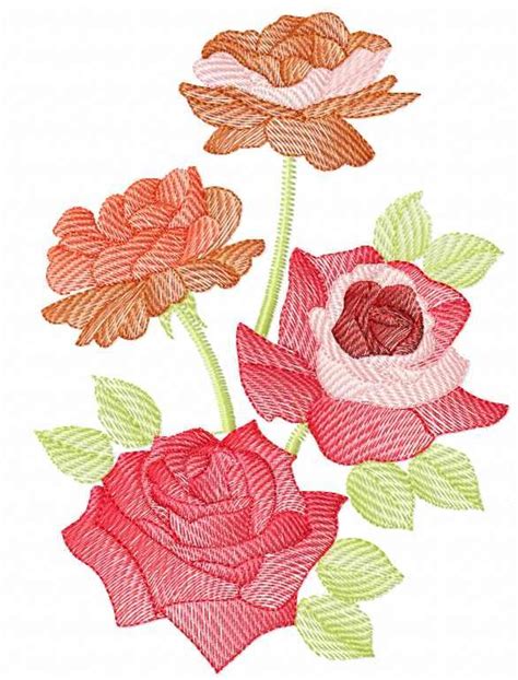 Rose Embroidery Patterns