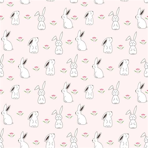 Premium Vector Cute Bunny Seamless Pattern