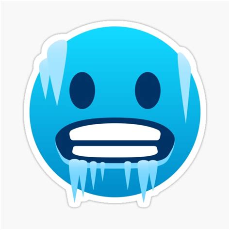 Joypixels Cold Face Emoji Sticker By Joypixels Redbubble