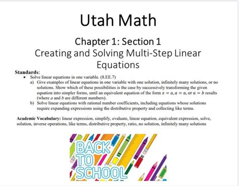 Th Grade Utah Math Chapter Section Interactive Notebook OER Commons