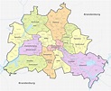 Berlin’s 12 districts and 96 administrative neighborhoods | Landkarte ...