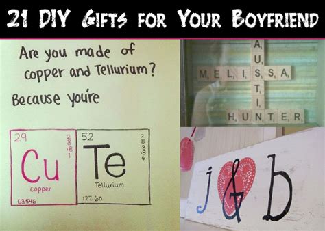 Check spelling or type a new query. 21 DIY Gifts for Your Boyfriend - Snappy Pixels