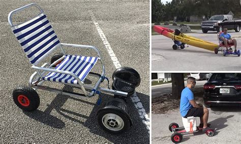 Hoverboard Owner Adds Deck Chair To Wheels To Ride To Create Hovercart