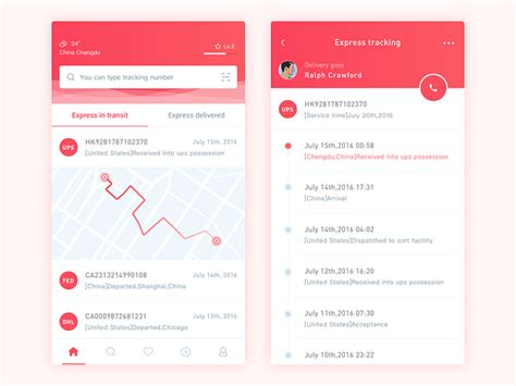 Express Tracking App Design By Lorne Zeng For Freedom Union On Dribbble