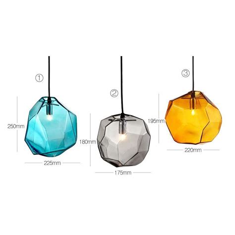 3 pendant ceiling light colored glass pendant light
