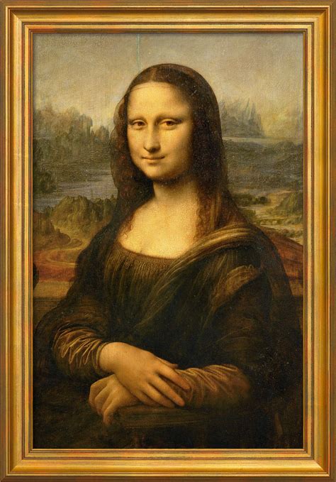 Bild Mona Lisa La Gioconda Um 150305 Gerahmt Von Leonardo Da