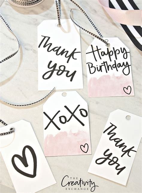 Free Printable Hand Lettered Gift Tags And Leopard Print Gift Wrap Free Printable Gift Tags