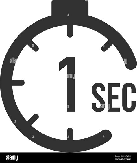1 second countdown timer icon set time interval icons stopwatch and time measurement stock