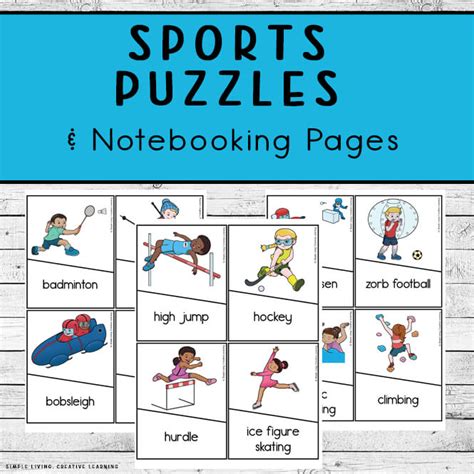 Sports Themed Puzzles Simple Living Creative Learning