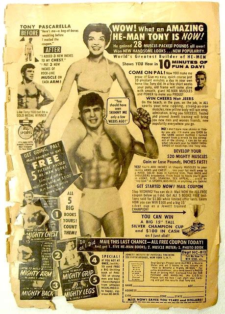 1950s vintage comic book advertisement muscle man he man jowett institute a photo on flickriver