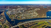 Luftaufnahme Herdecke - Ortsansicht von Herdecke mit Ruhr im Bundesland ...