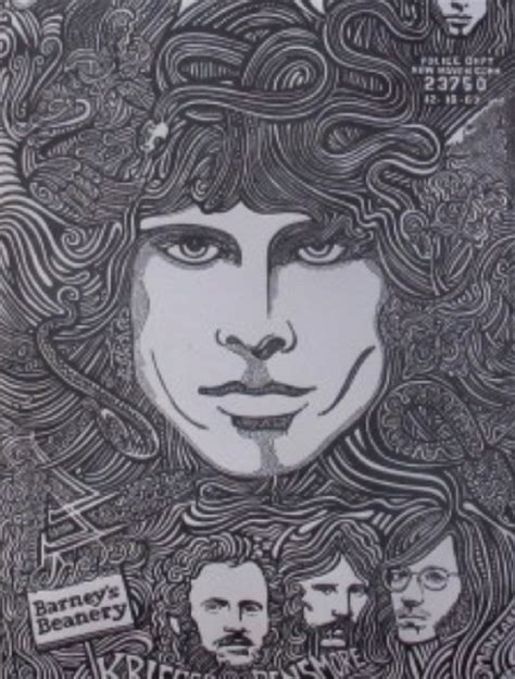 The Doors Jim Morrison Psychedelic Hand Signed Posterography Fine Art