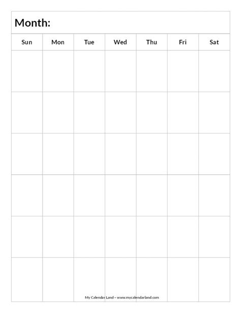 6 Week Calender Calendar Template 2023