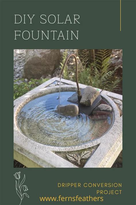 Your email address will not. DIY: Dripper conversion to solar fountain Video | Solar fountain, Solar fountain bird bath ...