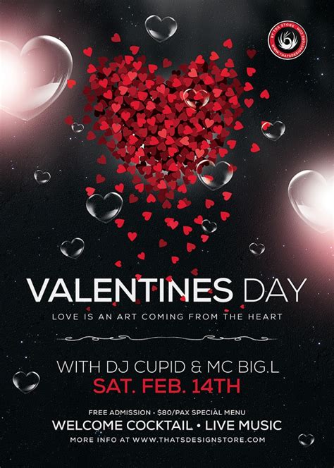 Valentine S Day Flyer Template V14 Party Flyers For Photoshop