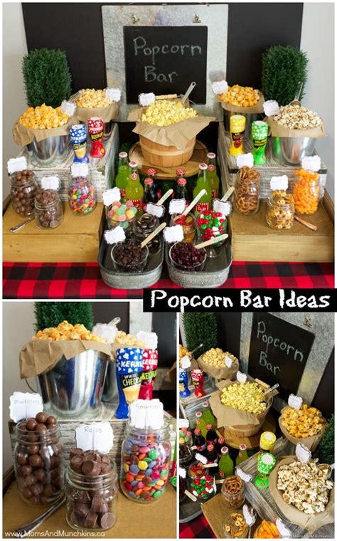 Popcorn Bar Ideas For A Buffet Moms And Munchkins Popcorn Bar Movie